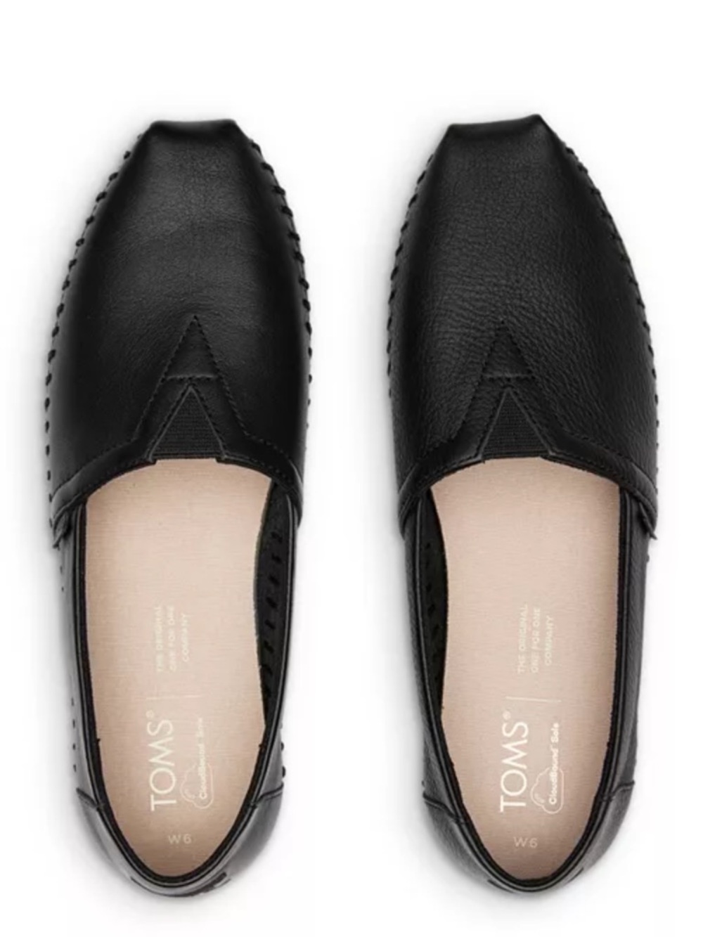 TOMS* Leather Espadrille Flats